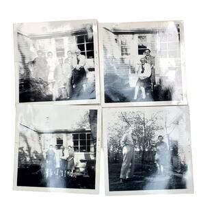 Vtg Blurry Photos of Family Original Monochrome Photography Found Portrait Lot 4